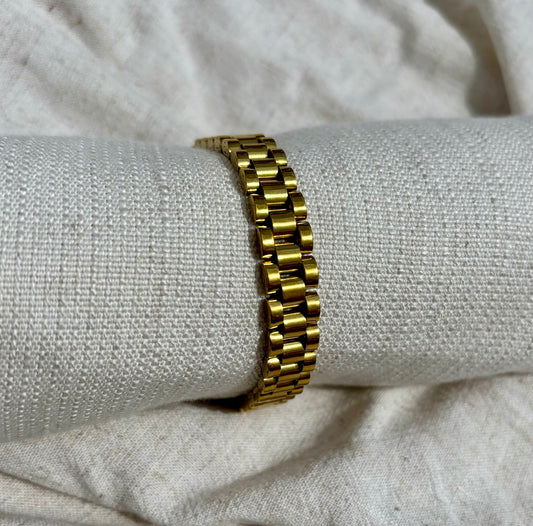 Gold Unisex Watchband Bracelet