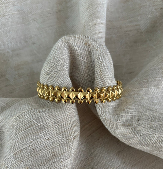 Gold C-Shape Bracelet