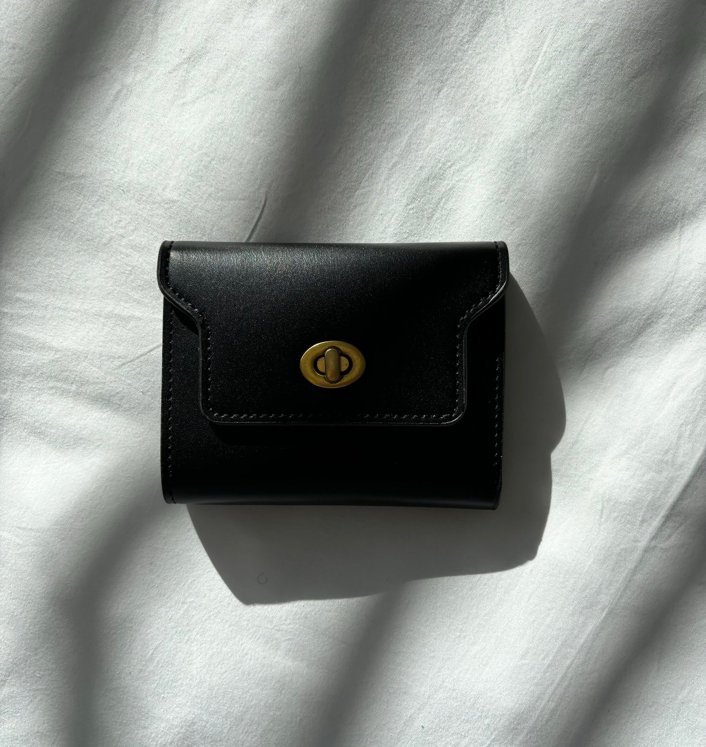 Black Clasp Lock Purse