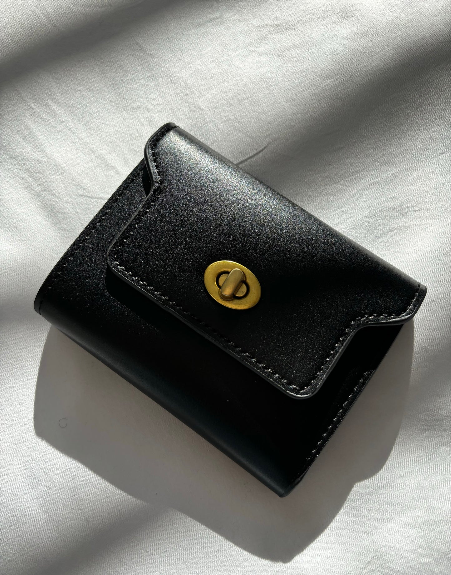 Black Clasp Lock Purse